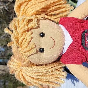 USC Gamecocks plush doll, cheerleader, embroidered, blonde, garnet skirt, NWT